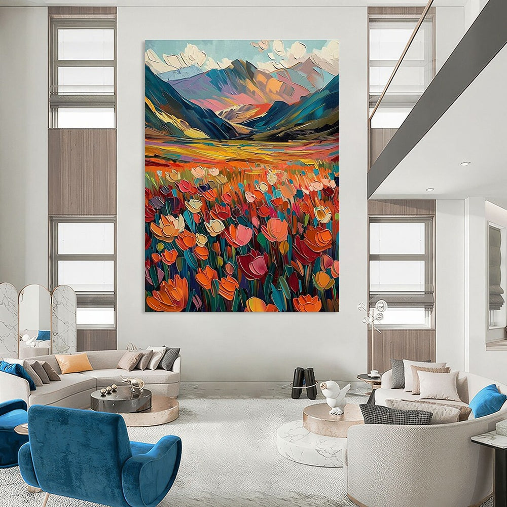 Large Hand-Painted Abstract Artwork for Dining Room & Entryway DLZ2297