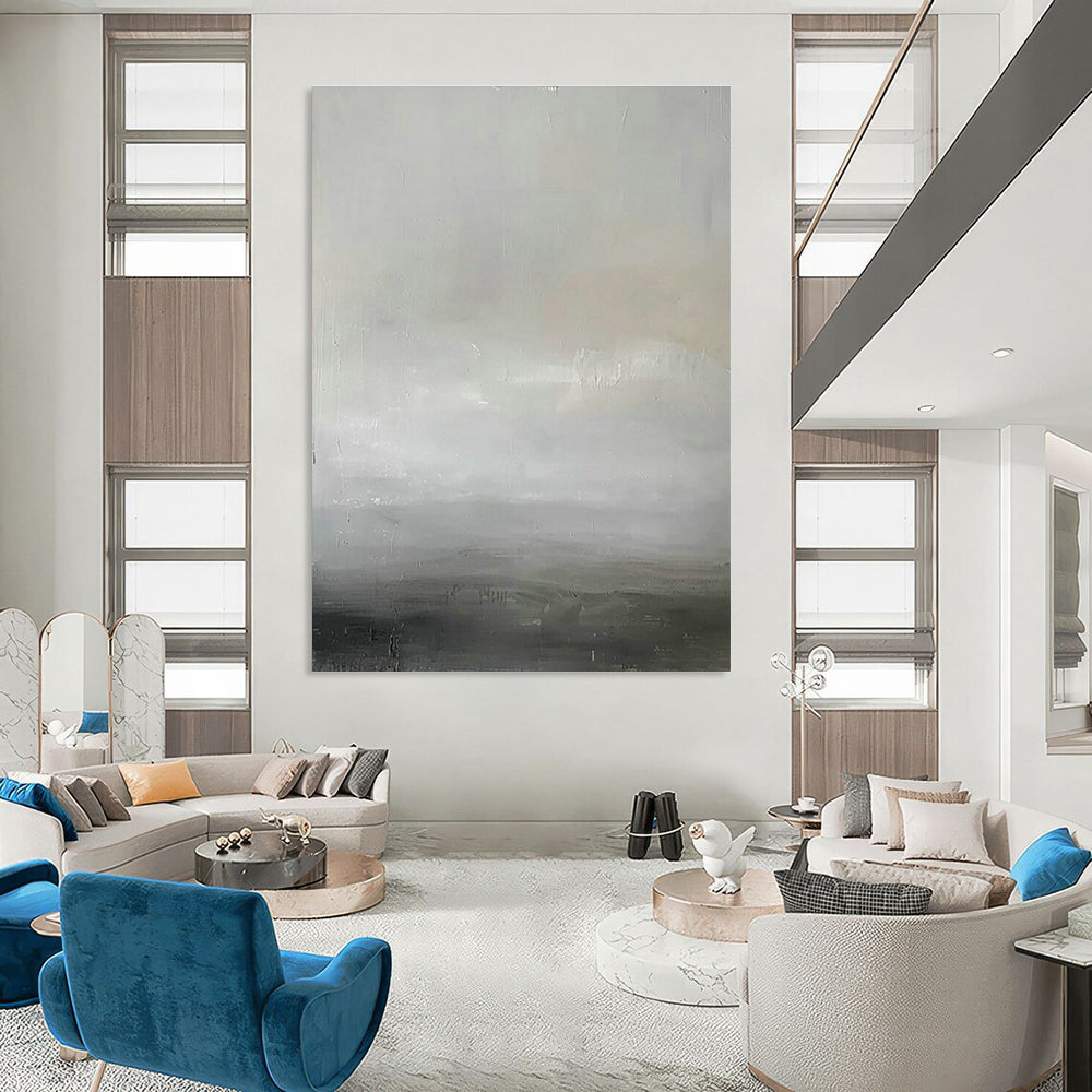 Large Customizable Hand-Painted Abstract Art for Hallway Coat Rack Wall and Living Room Entertainment Center Wall DLZ1910