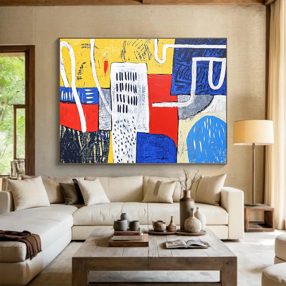 Colorful Geometric Chaos Painting DYP107