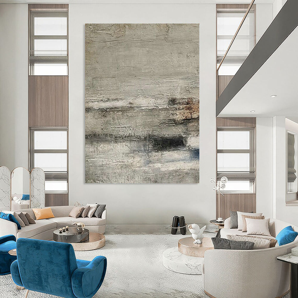Large Customizable Handmade Abstract Painting for Living Room Bookshelf Wall and Bedroom Reading Nook DLZ1872