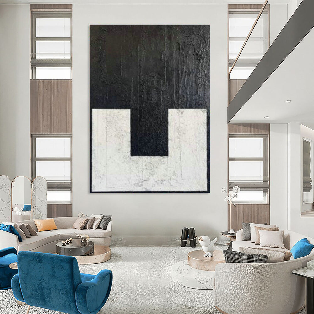 Large Customizable Hand-Painted Abstract Canvas for Bedroom Walk-in Closet Organizer Wall and Living Room Window Curtain Wall DLZ1979