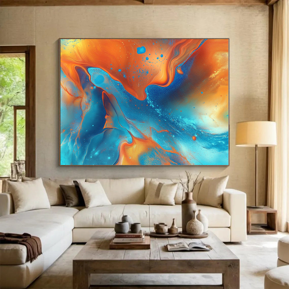 Colorful Fluid Abstract Painting with Swirling Patterns GER416