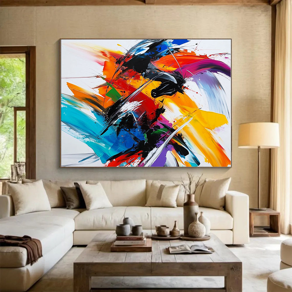Horse Abstract Painting with Vivid Colors GER718