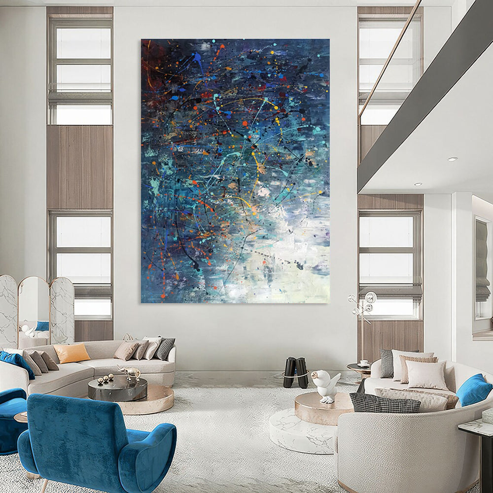 Colorful Splatter Abstract Painting ADGE246