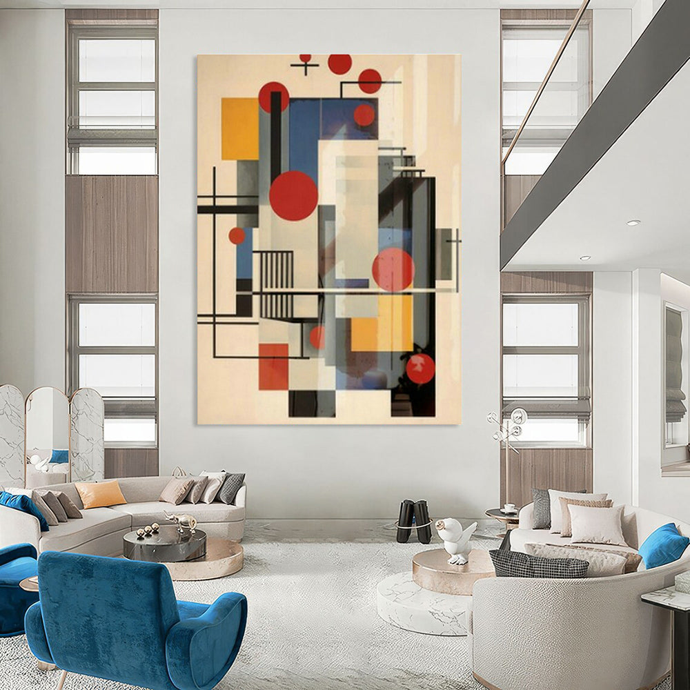 Large Customizable Hand-Painted Abstract Art for Hallway Coat Rack Wall and Living Room Entertainment Center Wall DLZ1939