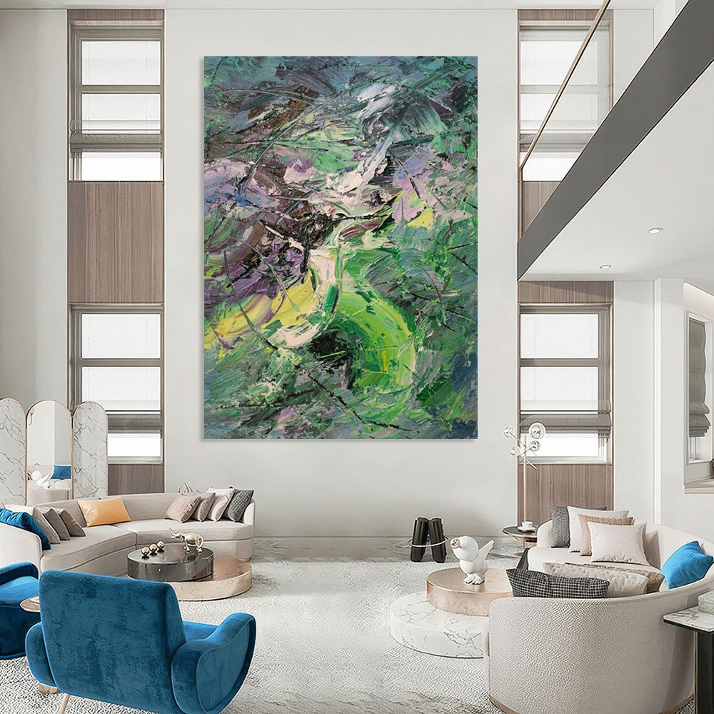 Custom Abstract Hand - Painted Canvases for Office and Cottage Living Room DLZ0543