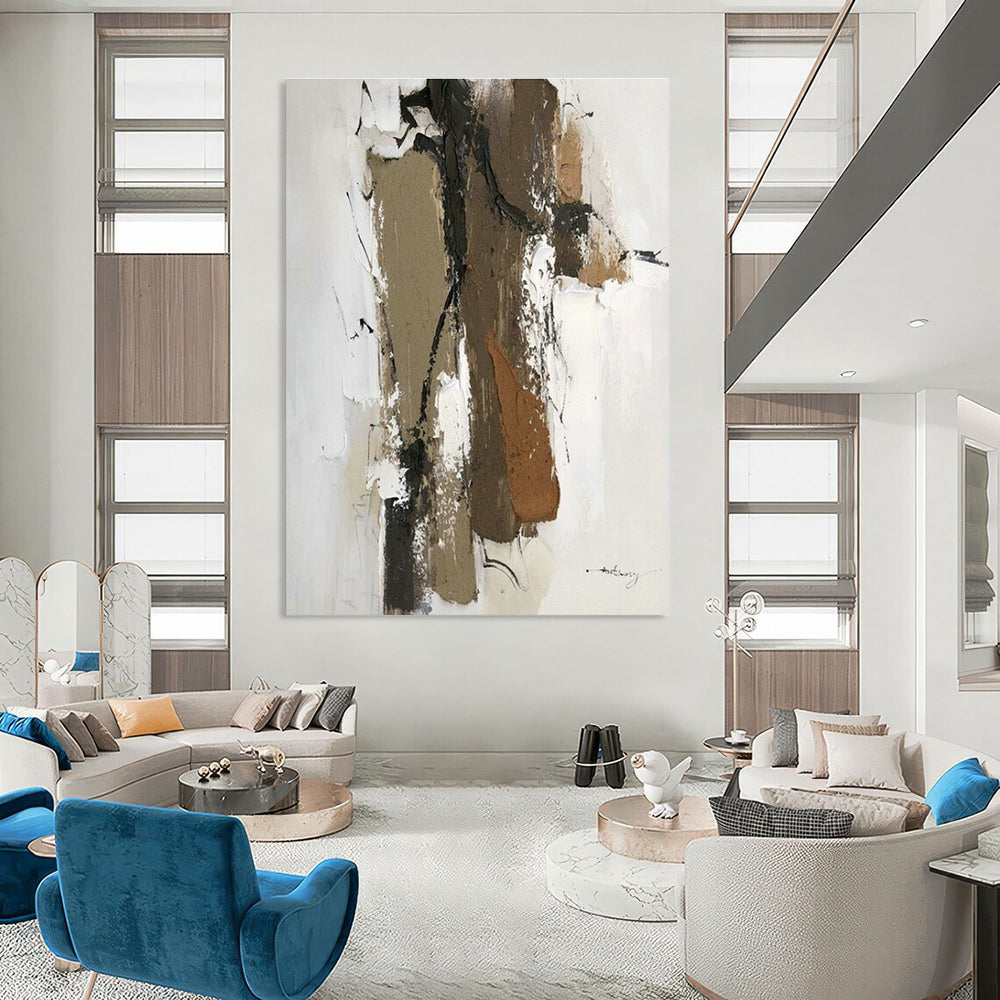 Hand-Crafted Abstract Wall Decor for Cottage Living Room Fireplace Surround and Office Partition DLZ1676
