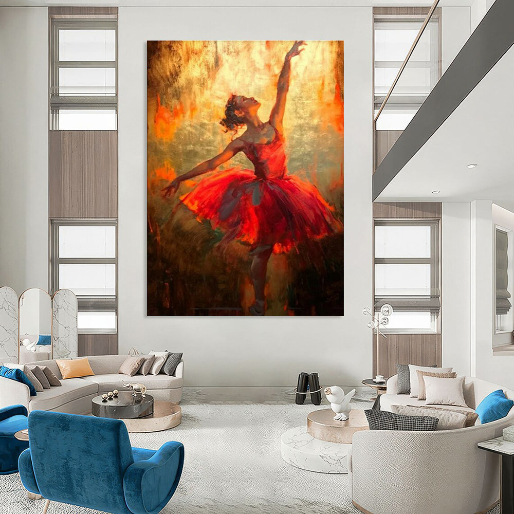 Oversized Hand-Painted Abstract Canvas for Office & Dining Room DLZ2339