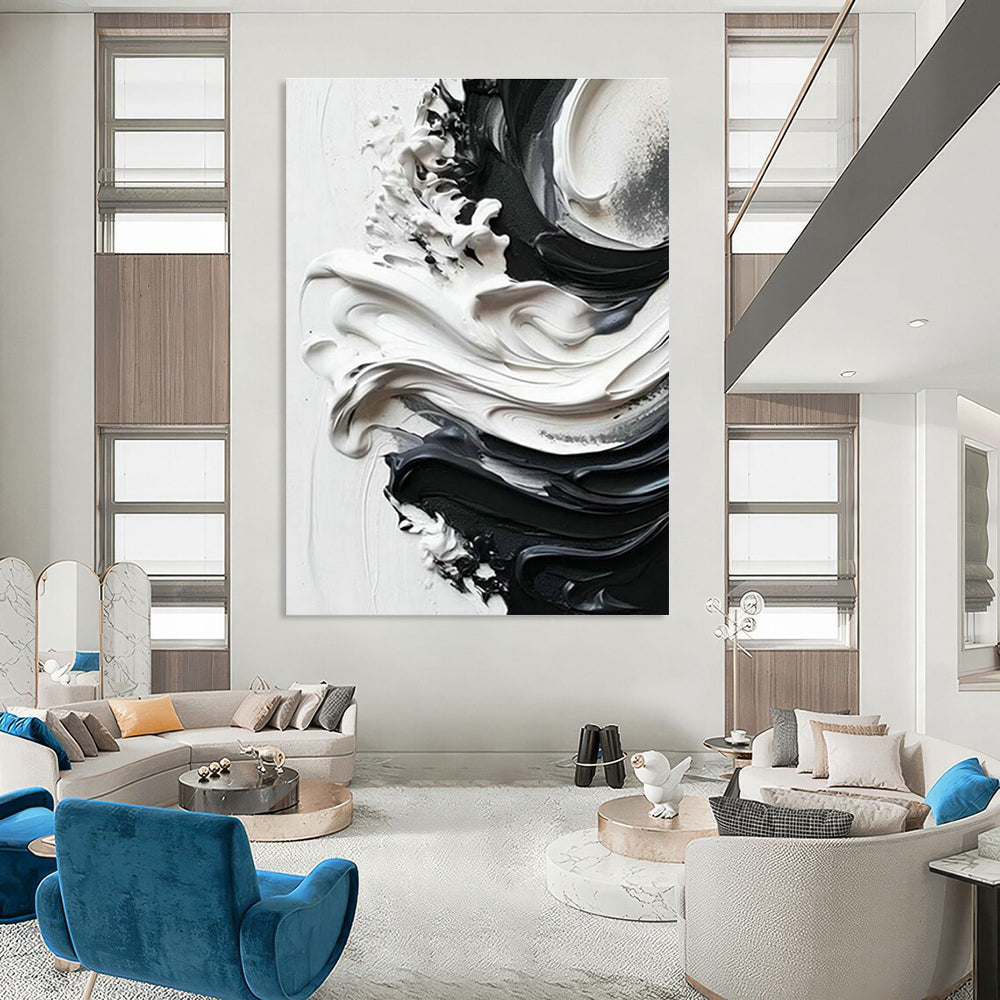 Extra - Large Custom Hand - Painted Abstract Painting for Bedroom, Create an Artistic Sleeping Space DLZ0371