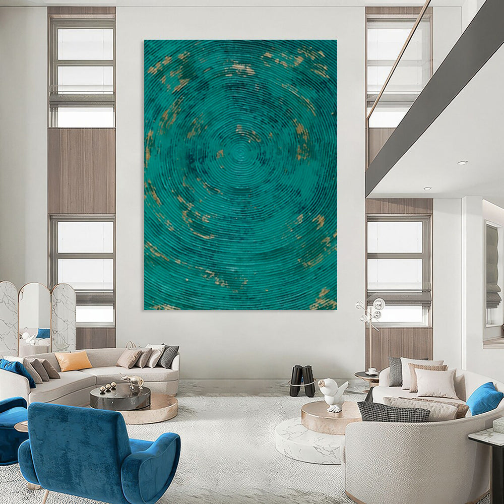 Custom Hand-Painted Abstract Canvas for Bedroom Window Blind Wall & Living Room Curtain Rod Wall DLZ1794