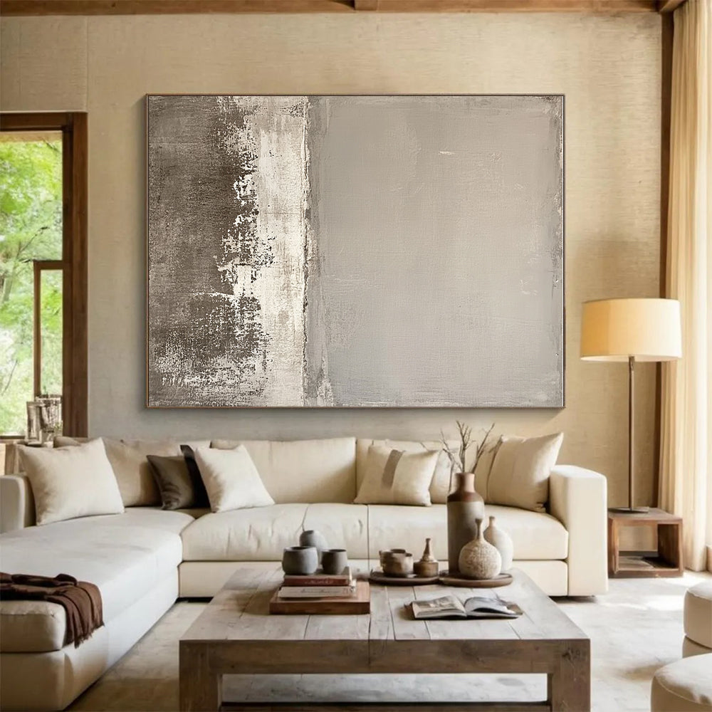 Subtle Gray Tones Abstract Minimalist Painting GER249