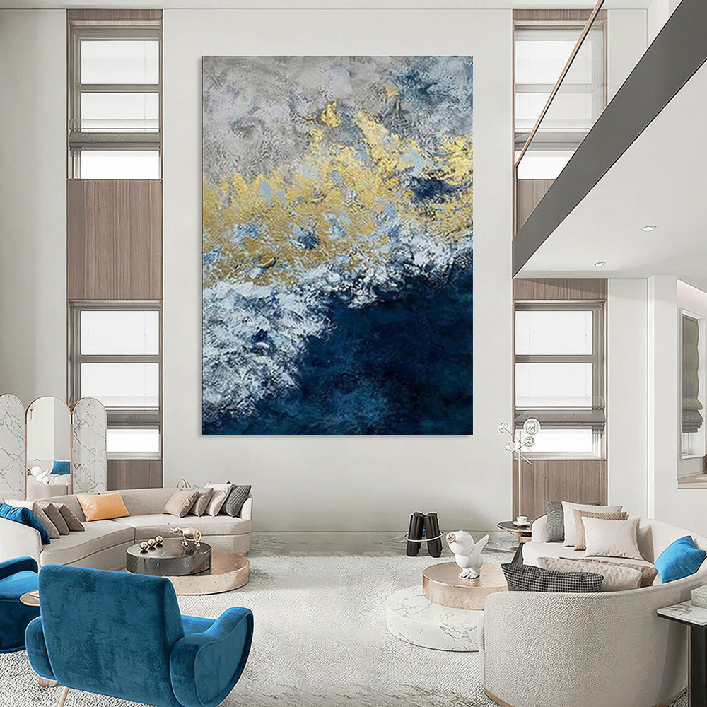 Enormous Custom-Fit Hand Painted Abstract Wall Decor for Cottage & Dining Room DLZ2249
