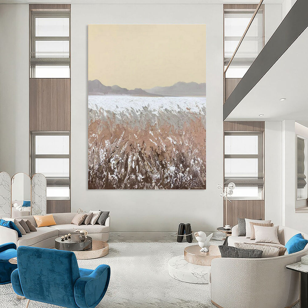 Customizable Handmade Abstract Art for Cottage Dining Room Banquette Seating Wall and Entryway Bench Nook DLZ1688
