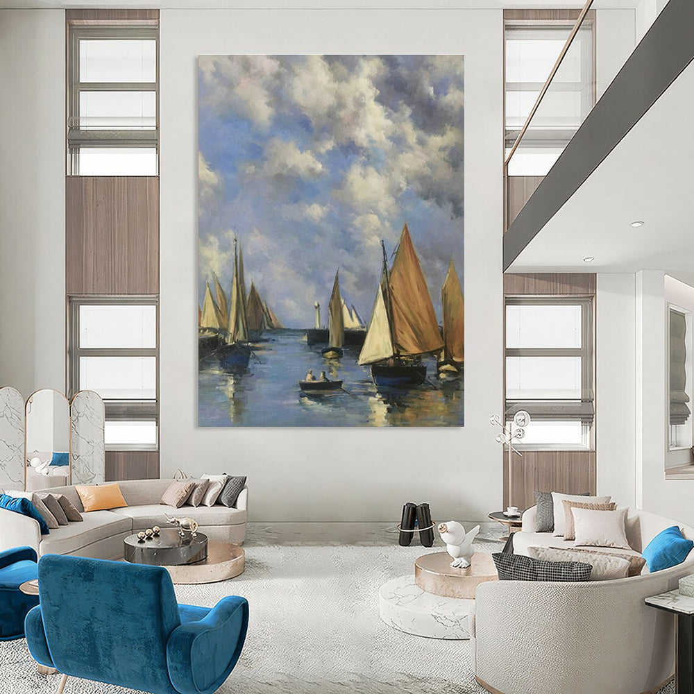 Vast - Scale Custom Hand - Painted Abstracts for Cottage Dining Room Breakfast Nooks with Built - ins & Office Utility Rooms DLZ0620