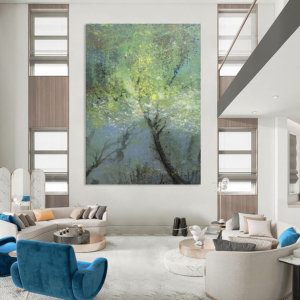 Green Forest Abstract Painting ADGE247