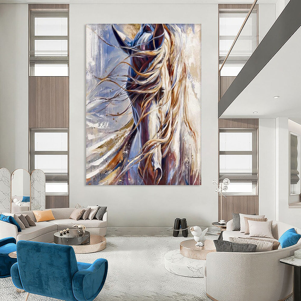 Oversized Abstract Painting for Dining Room & Cottage Bedroom DLZ2353