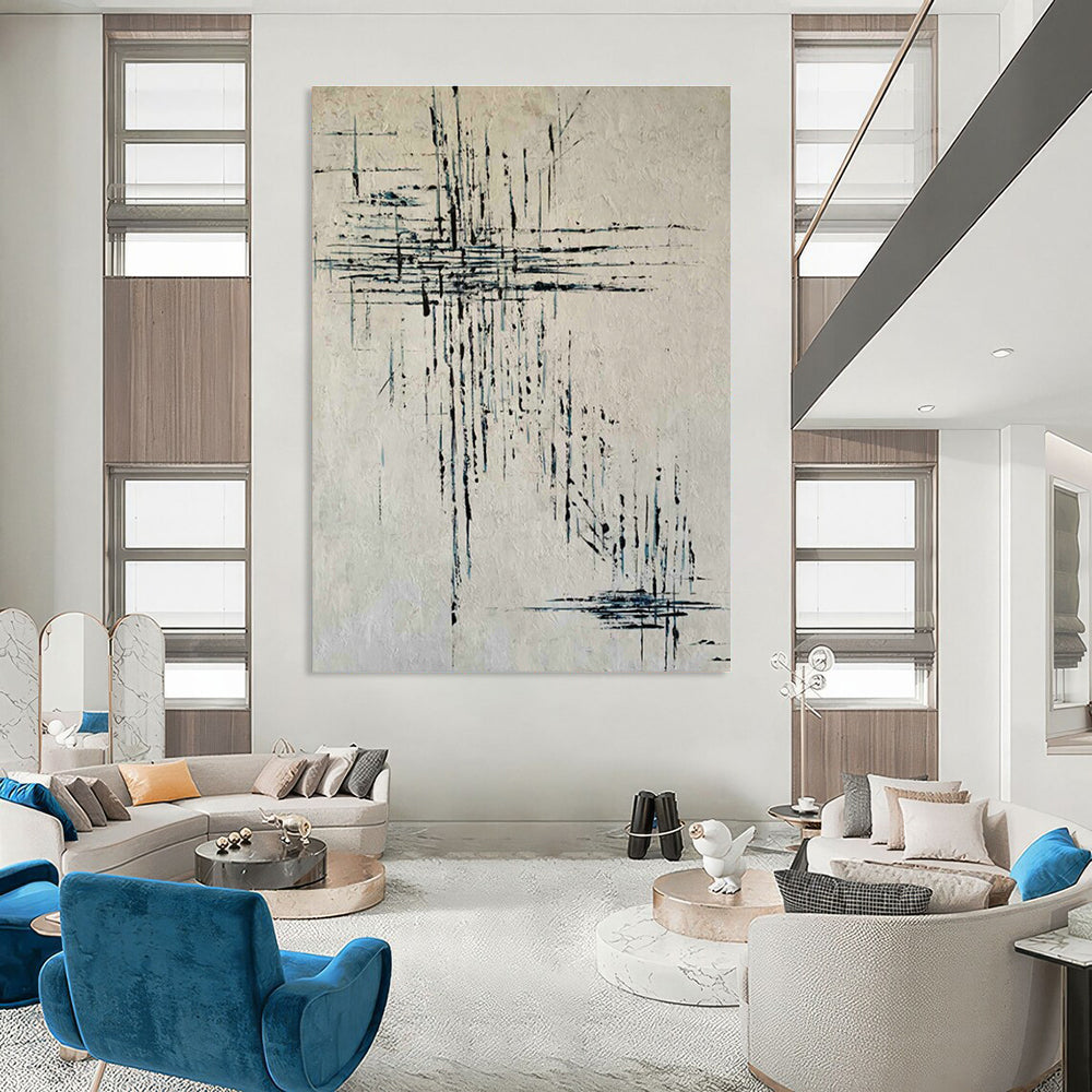 Large - Format Hand - Painted Abstracts for Office and Living Room DLZ0766