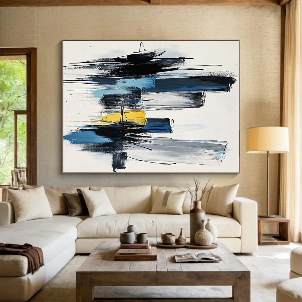 Cityscape Abstract Painting with Vibrant Colors GER444