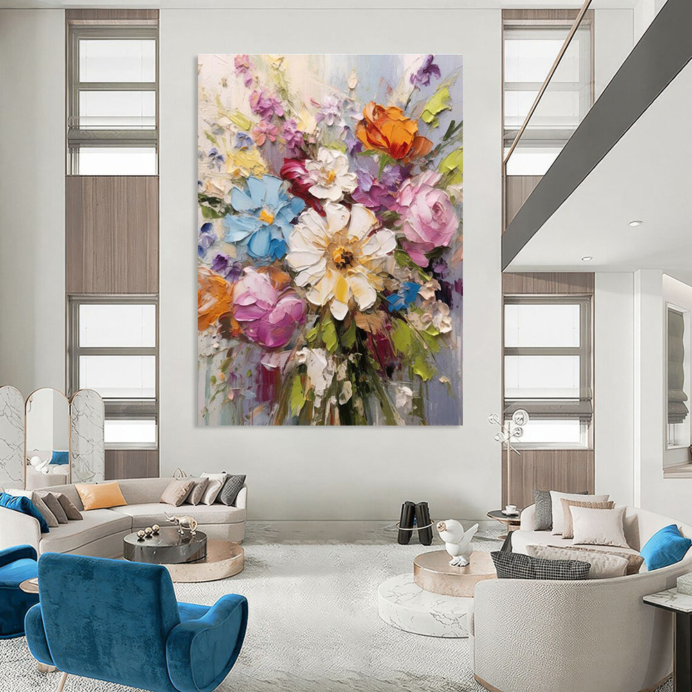 Oversized Handmade Abstract Wall Decor for Cottage Dining Room & Living Room DLZ2293