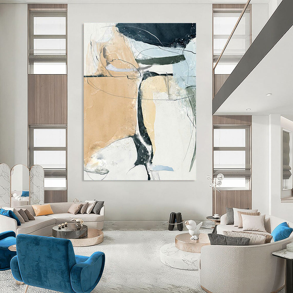 Colossal Custom - Fit Handmade Abstract Painting for Bedroom & Dining Room DLZ2223