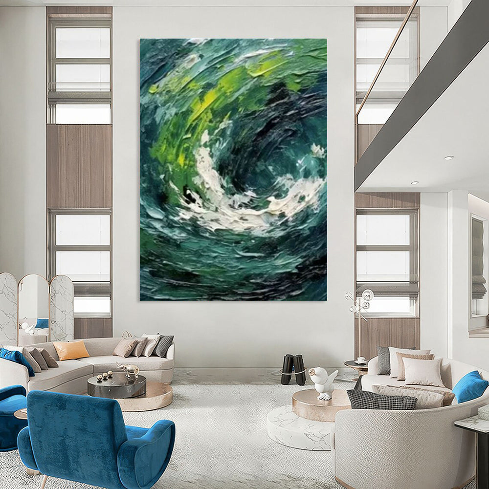 Custom - Sized Handmade Abstract Art Panels for Office & Hallway DLZ1412
