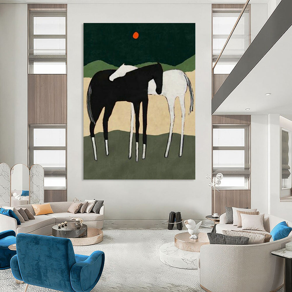 Handmade Extra - Large Abstract Wall Art Ensemble for Living Room & Dining Room DLZ1419
