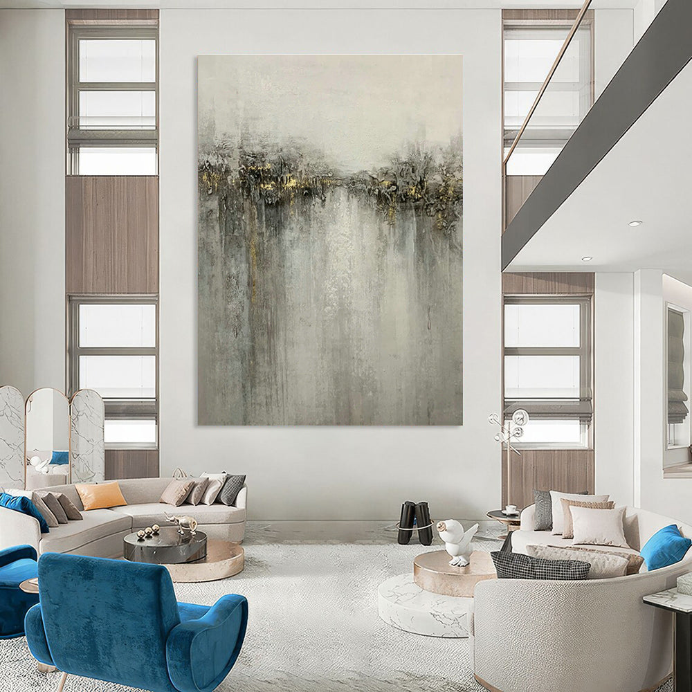 Custom - Designed Hand - Painted Abstracts for Dining Room and Entryway DLZ0531