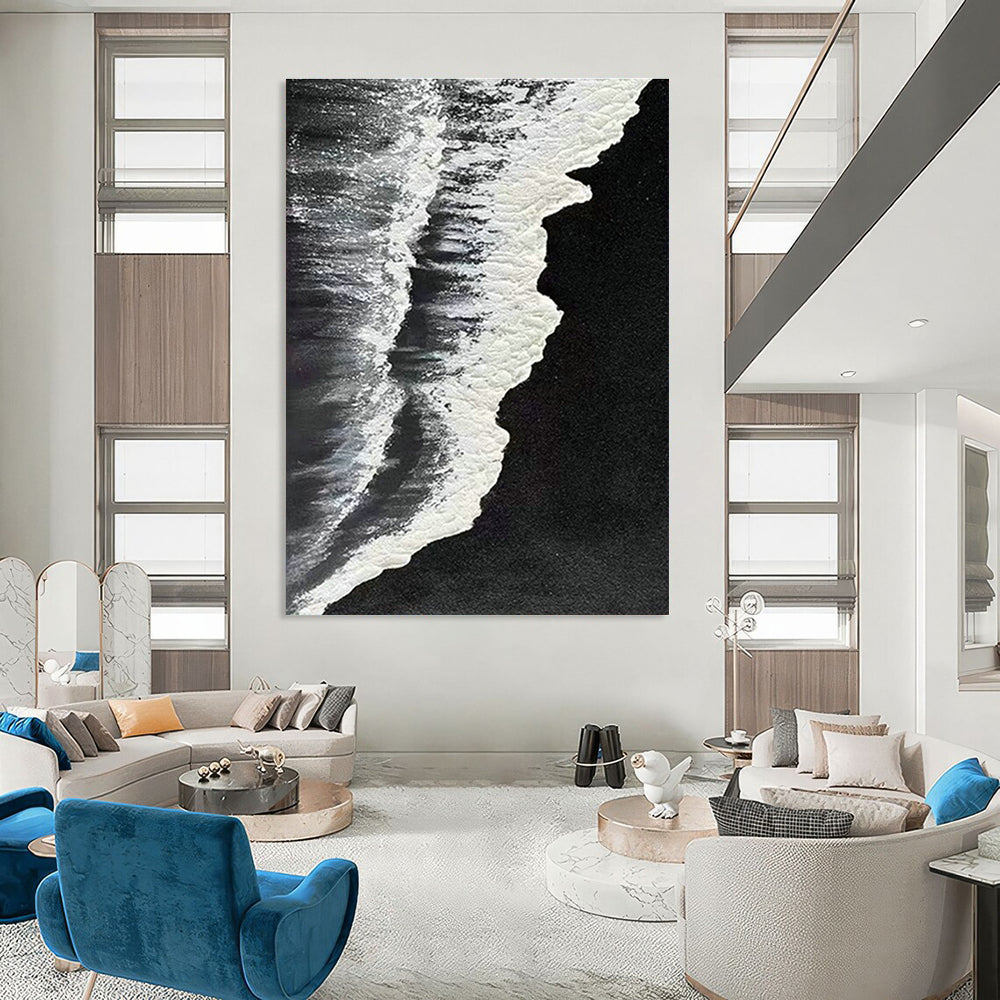 Handmade Abstract Color Mural, Creating a Romantic Atmosphere for Bedroom and Dining Room DLZ0969