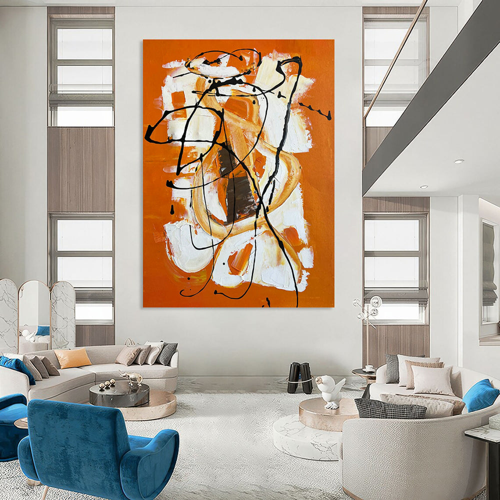 Large Custom Abstract Wall Art for Cottage Office & Bedroom DLZ1228