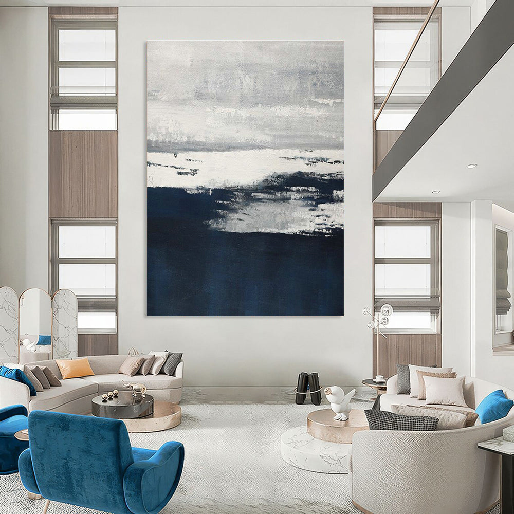 Colossal Proportion Custom-Fit Hand Painted Abstract Art for Office & Entryway DLZ2240
