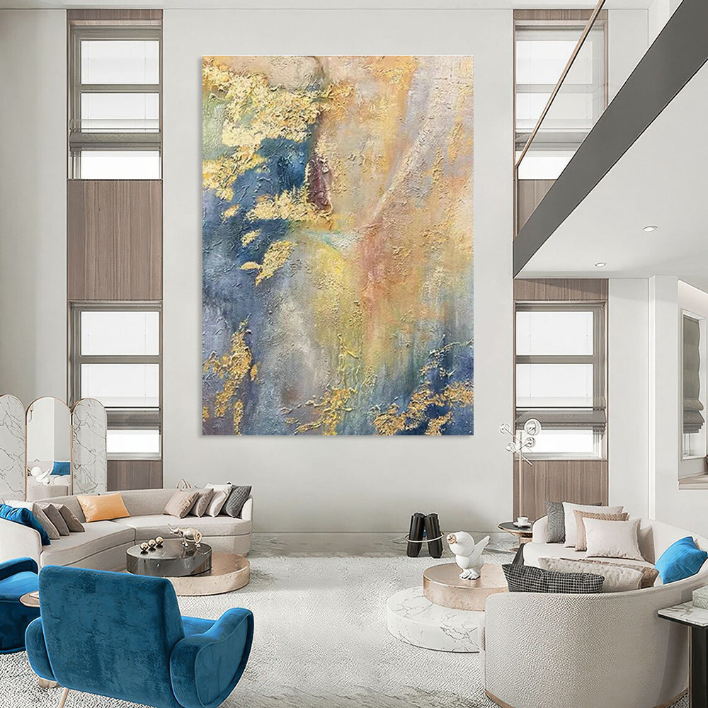 Large - Scale Hand - Painted Abstracts for Hallway Vaulted Ceiling Beam Connections & Cottage Outdoor Kitchen Countertop Edges DLZ0921