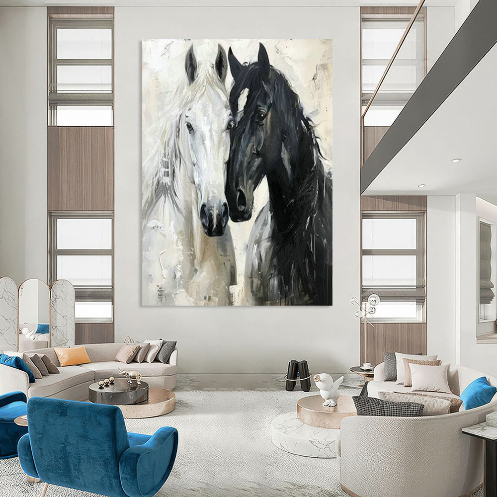 Original Hand-Painted Abstract Painting for Cottage Bedroom and Hallway DLZ1530