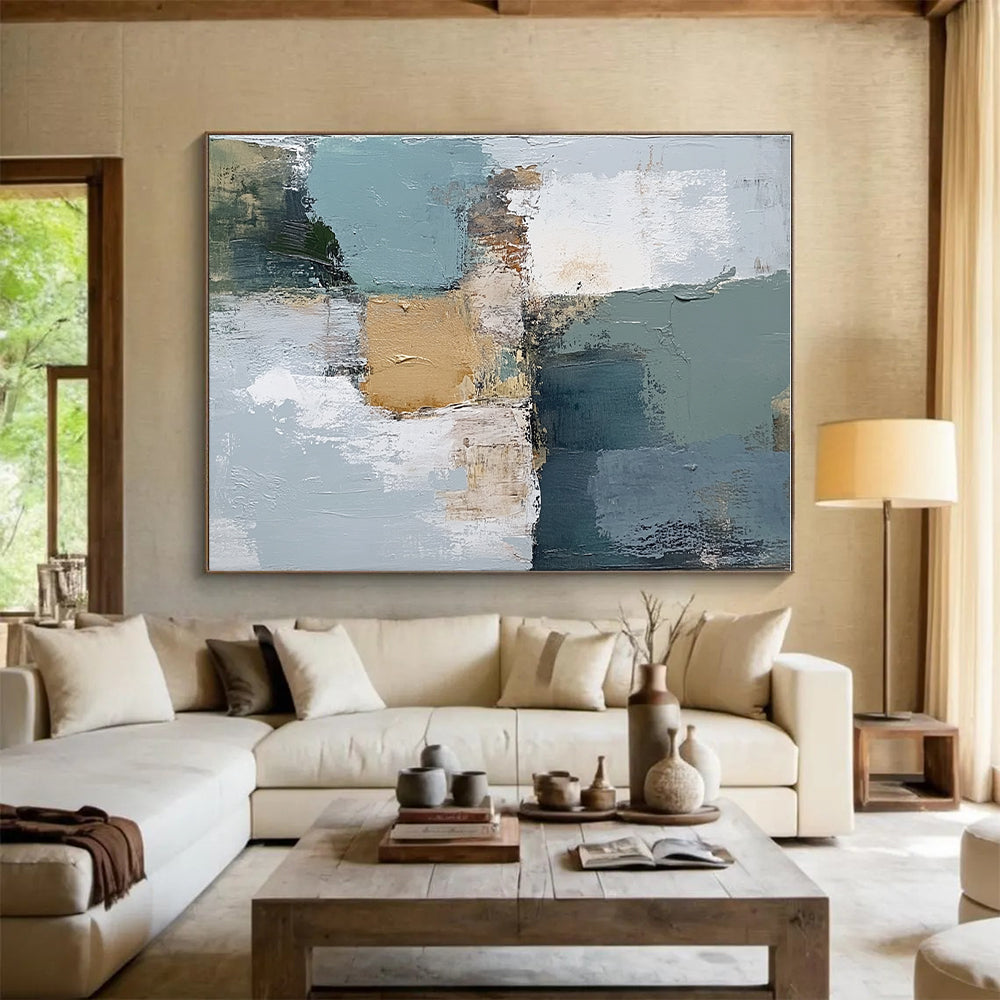Muted Tones Abstract Painting with Subtle Textures GER753