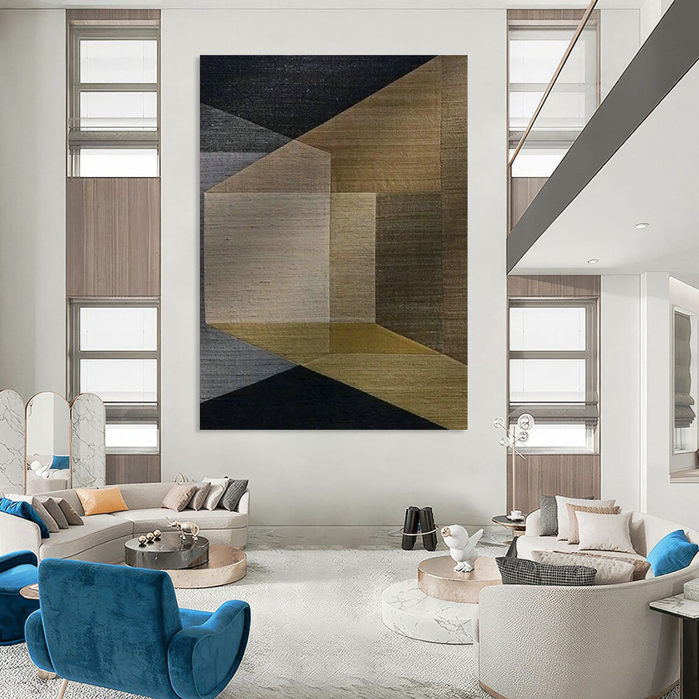 Hand - Painted Oversized Abstract Painting for Dining Room & Cottage Entryway DLZ1141