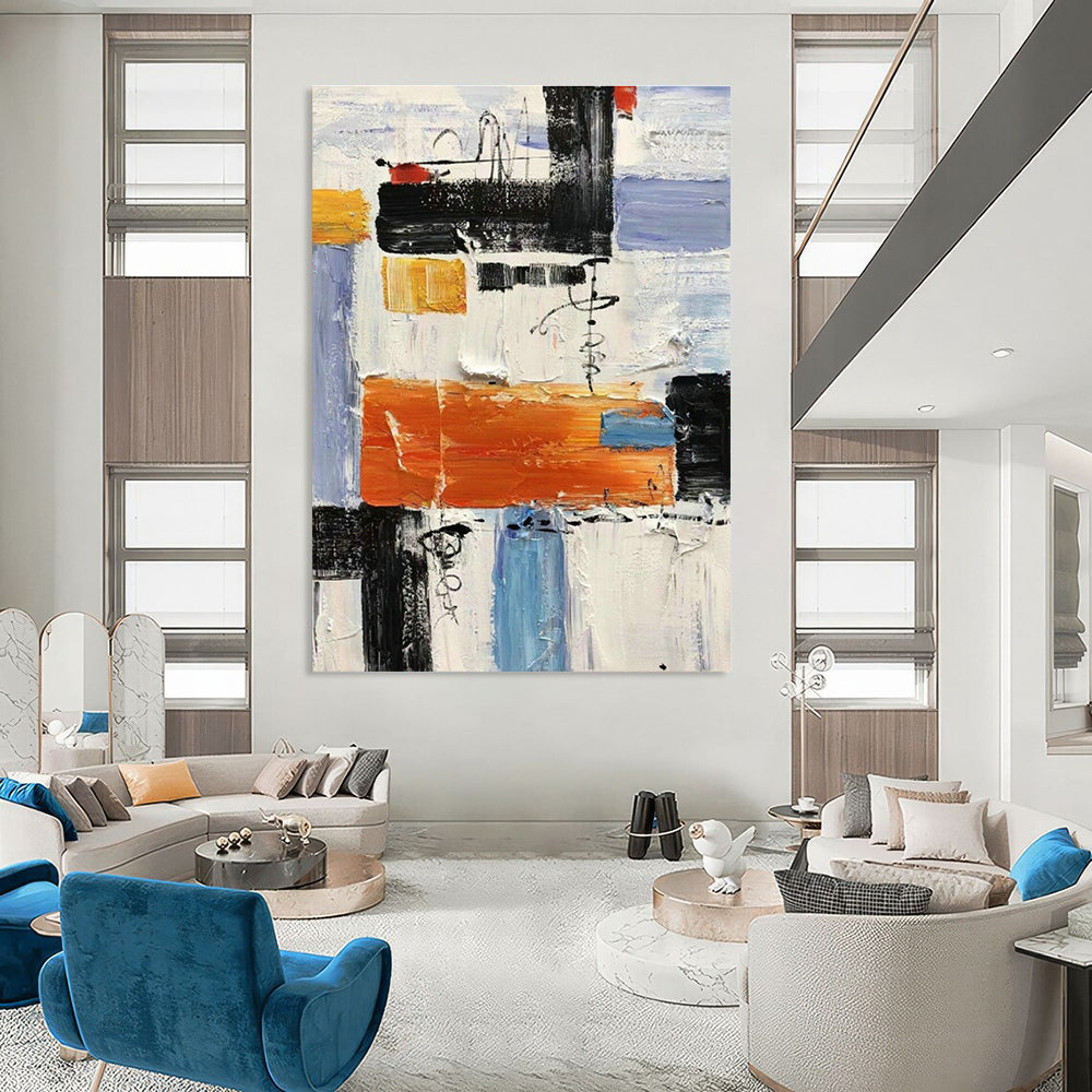 Gigantic - Format Hand - Painted Abstract Murals for Hallway Skylight Corridors & Cottage Laundry Rooms DLZ0625