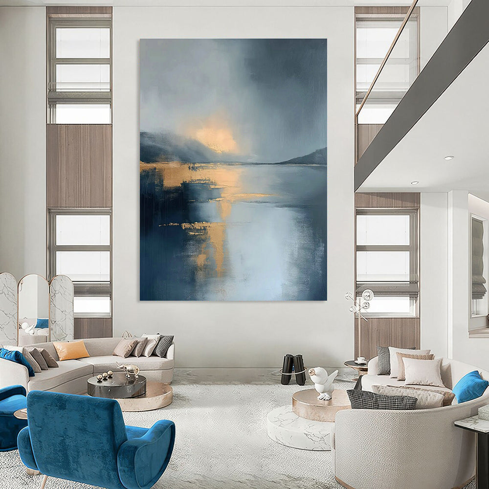 Large Customizable Handmade Abstract Wall Decor for Living Room Fireplace Surround and Office Break Room Wall DLZ1837