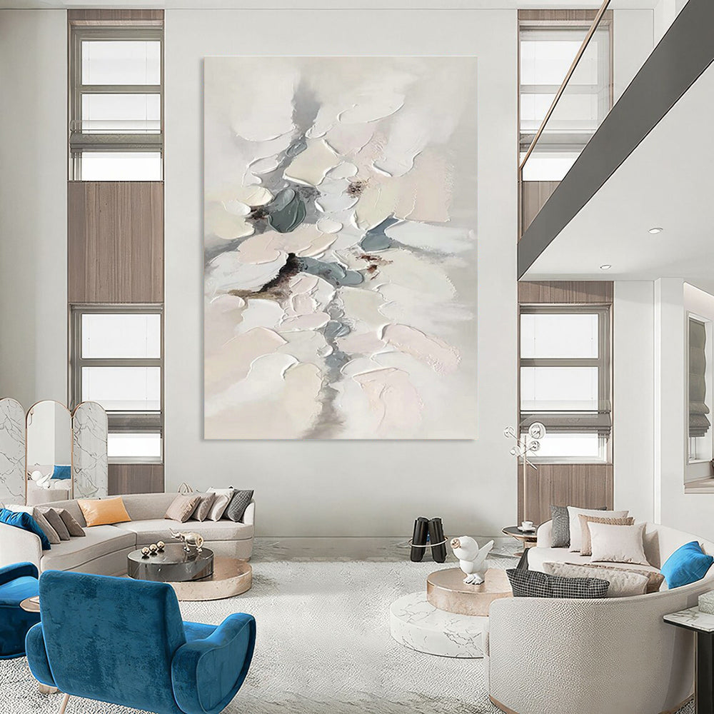 Hand-Painted Extra Large Abstract Art for Living Room & Cottage Dining Room DLZ1181