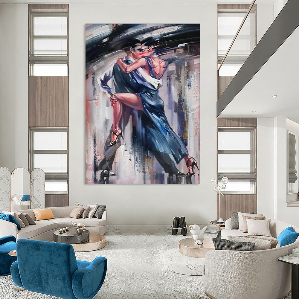 Custom Hand-Painted Abstract Canvas Art for Office & Cottage Bedroom DLZ2332