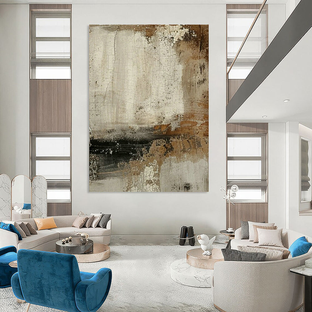 Custom - Made Hand - Painted Abstract Canvases for Bedroom Nightlight Backings & Cottage Hallway Broom Closet Doors DLZ0873