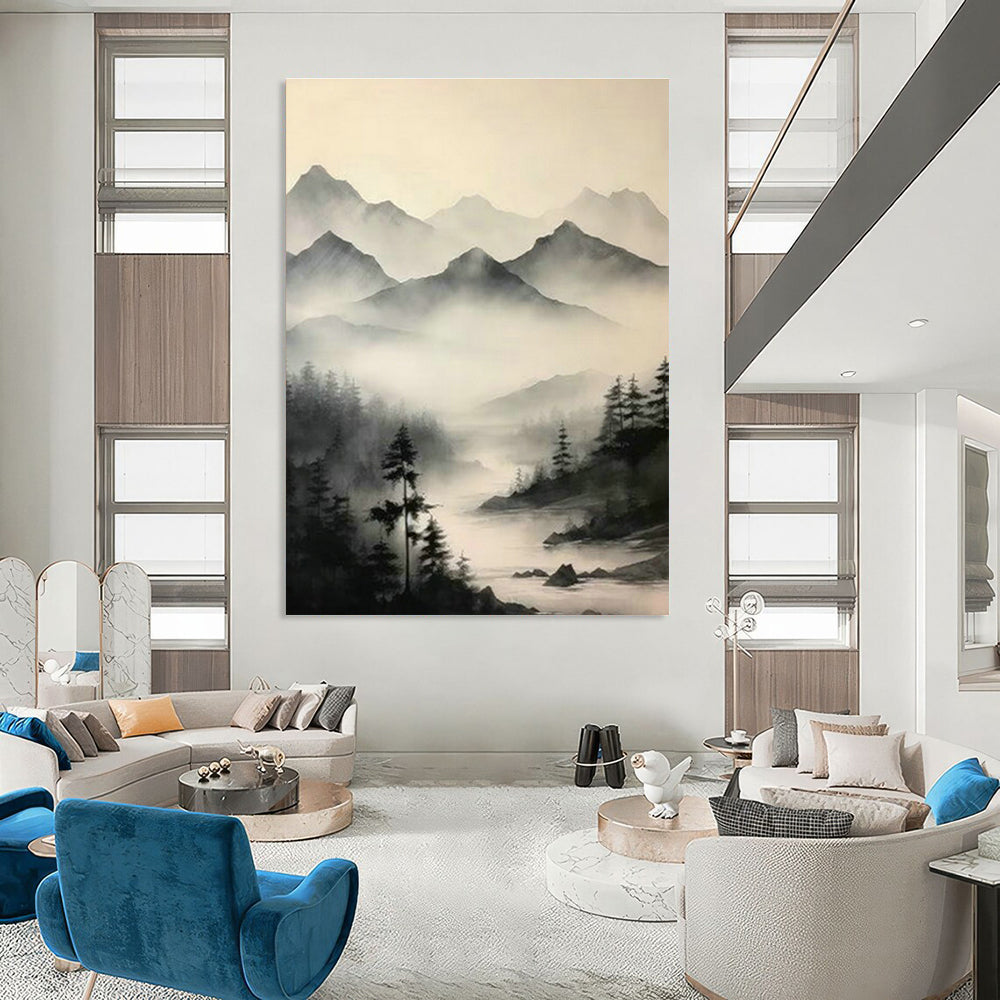 Monumental Custom Abstracts for Entryway First Impressions DLZ0385