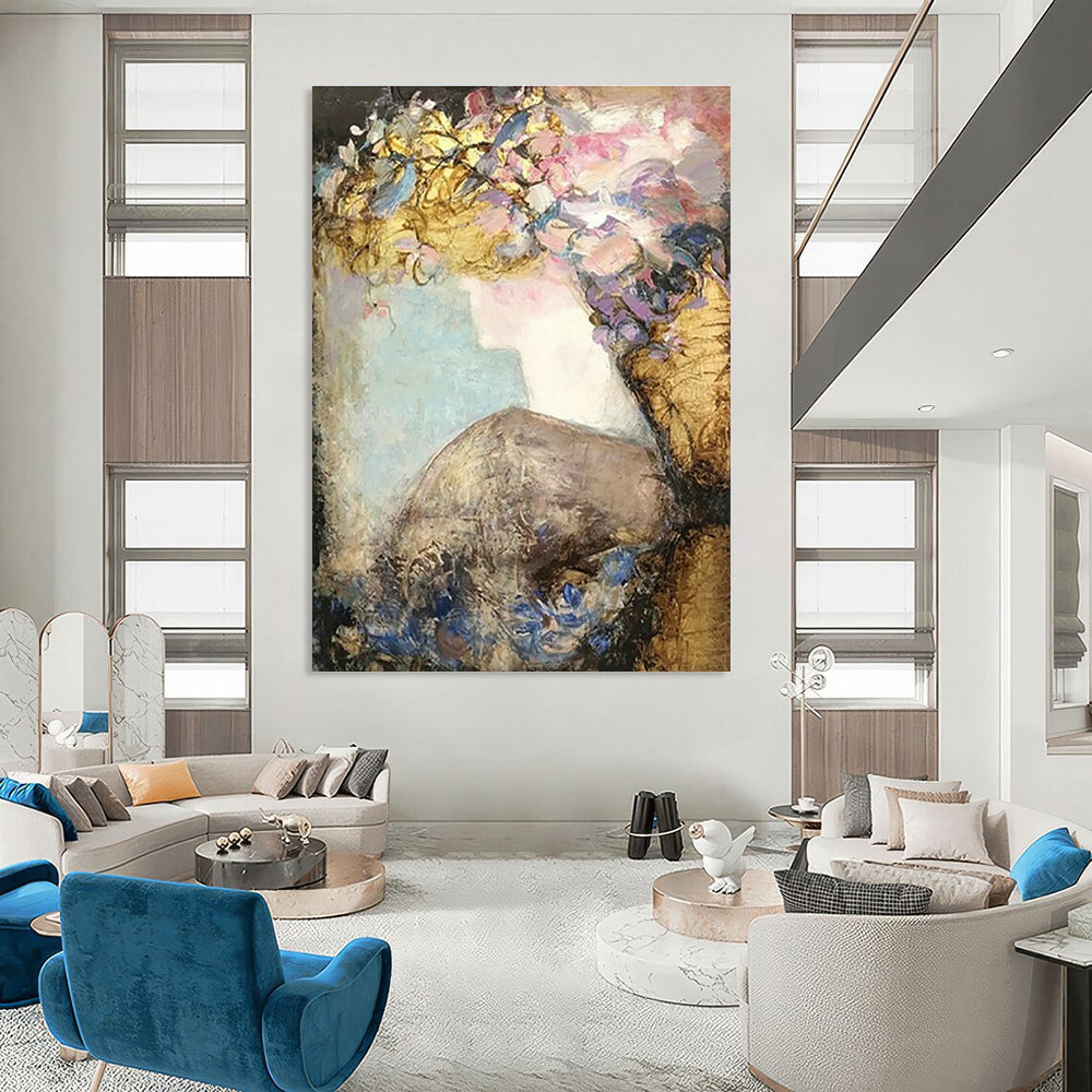 Custom Abstract Murals for Cottage Bedroom and Living Room DLZ0636