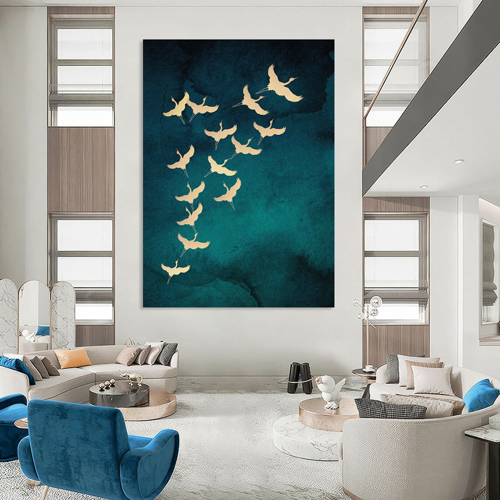 Immense Custom Hand - Painted Abstracts for Dining Room Elegance DLZ0389
