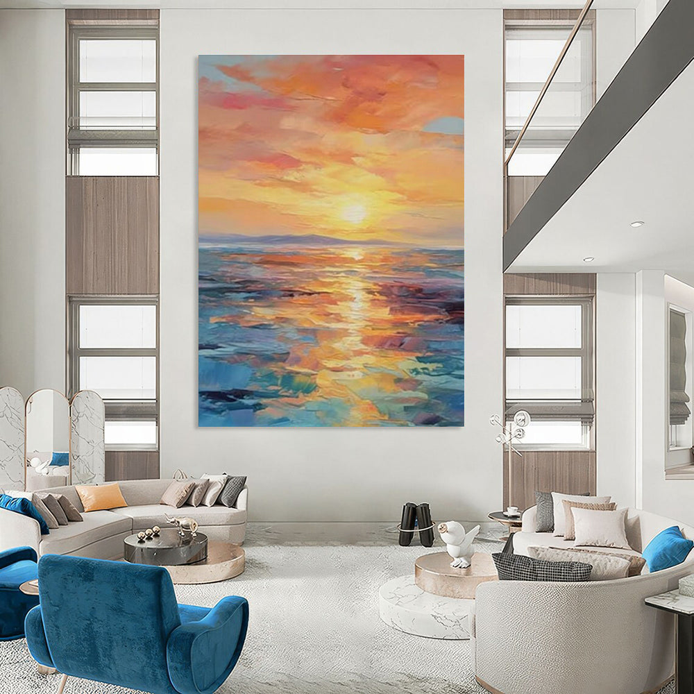 Handmade Abstract Art for Living Room and Cottage Entryway DLZ1533
