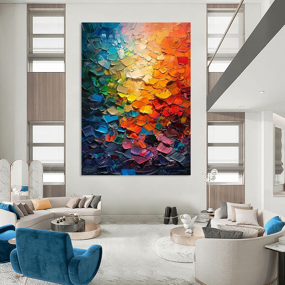 Large Custom Handmade Abstract Painting for Bedroom & Living Room DLZ2255