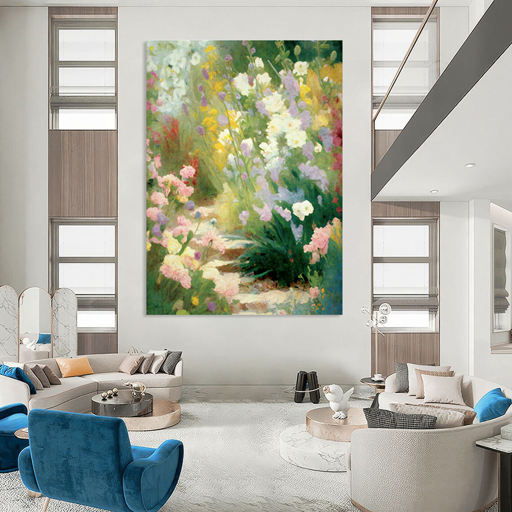 Handmade Extra - Large Abstract Art for Cottage Living Room & Office DLZ1363