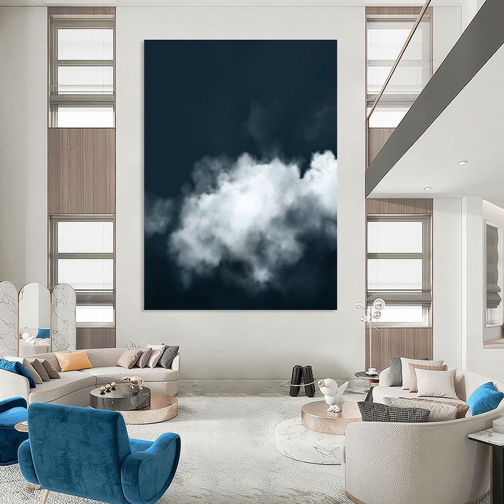Dark Sky Clouds Abstract Painting ADGE233