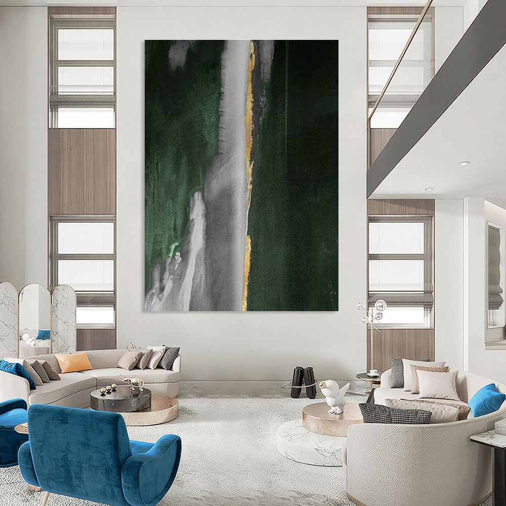 Giant Tailored Abstract Canvas for Cottage Entryway & Dining Room DLZ1210