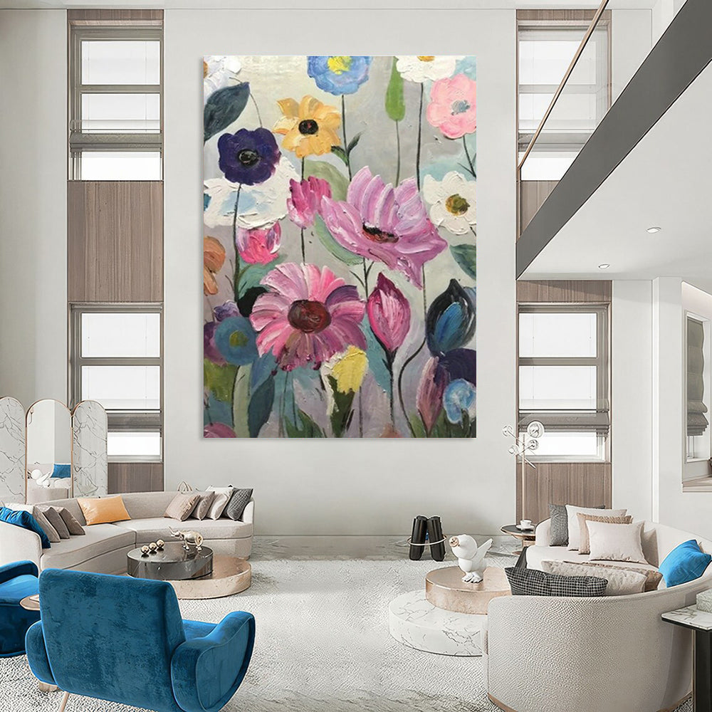 Massive Custom Abstract Paintings for Dining Room Banquet Hall Stage Backdrops & Office Training Center Presentation Walls DLZ0857
