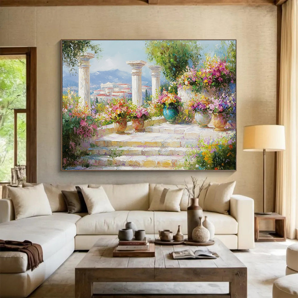Garden with Columns - Classical Landscape Painting DYP059