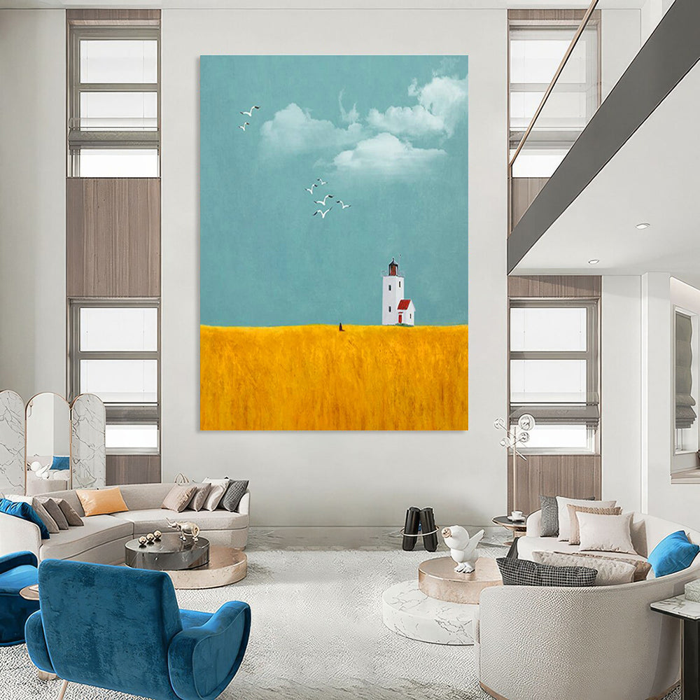 Gigantic Bespoke Handmade Abstract Painting for Cottage & Living Room DLZ2129